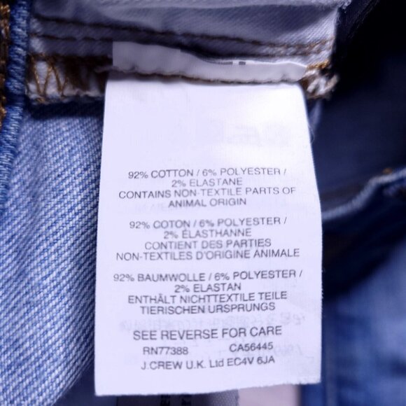 Madewell Womens 9 in High-Rise Skinny Jeans 27 Medium Wash Frayed Hem Stretch - Picture 8 of 8